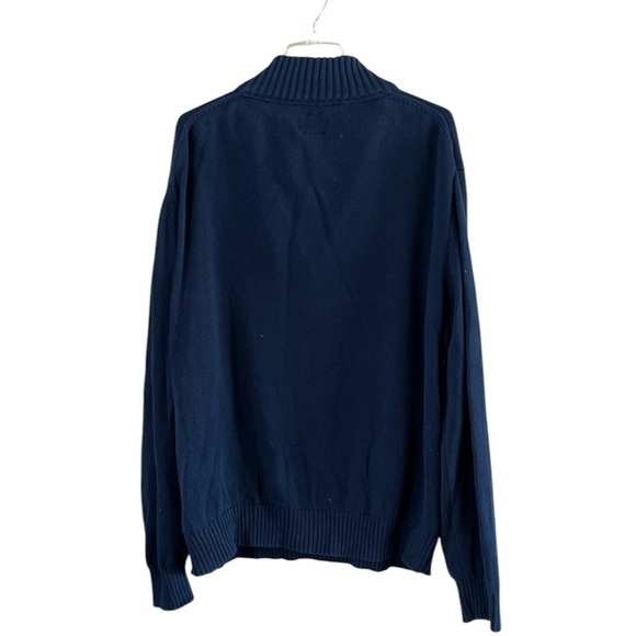 St John's Bay Men’s Navy Blue Quarter Zip Up Sweater Size XXL Long Sleeves - Picture 2 of 13